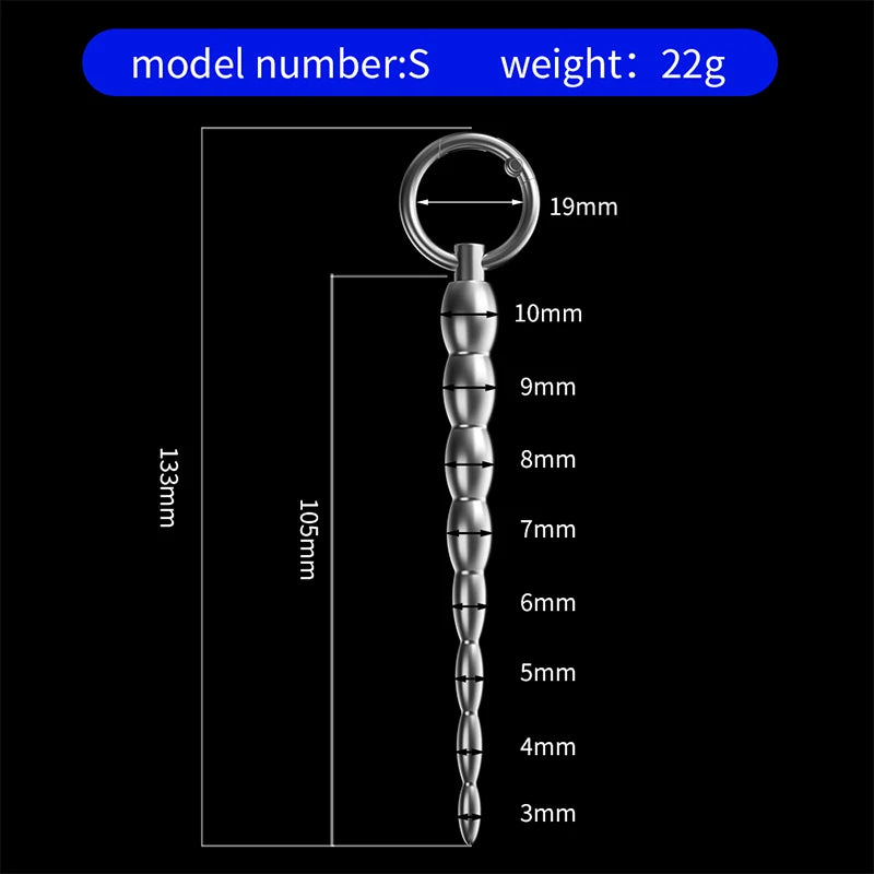 Stainless Steel Beaded Urethral Sound