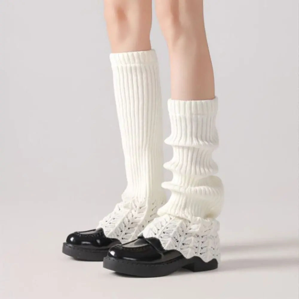 Thick Knit Solid Color JK Leg Warmers