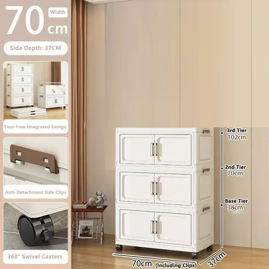 Foldable Multi-Drawer Storage Cabinet