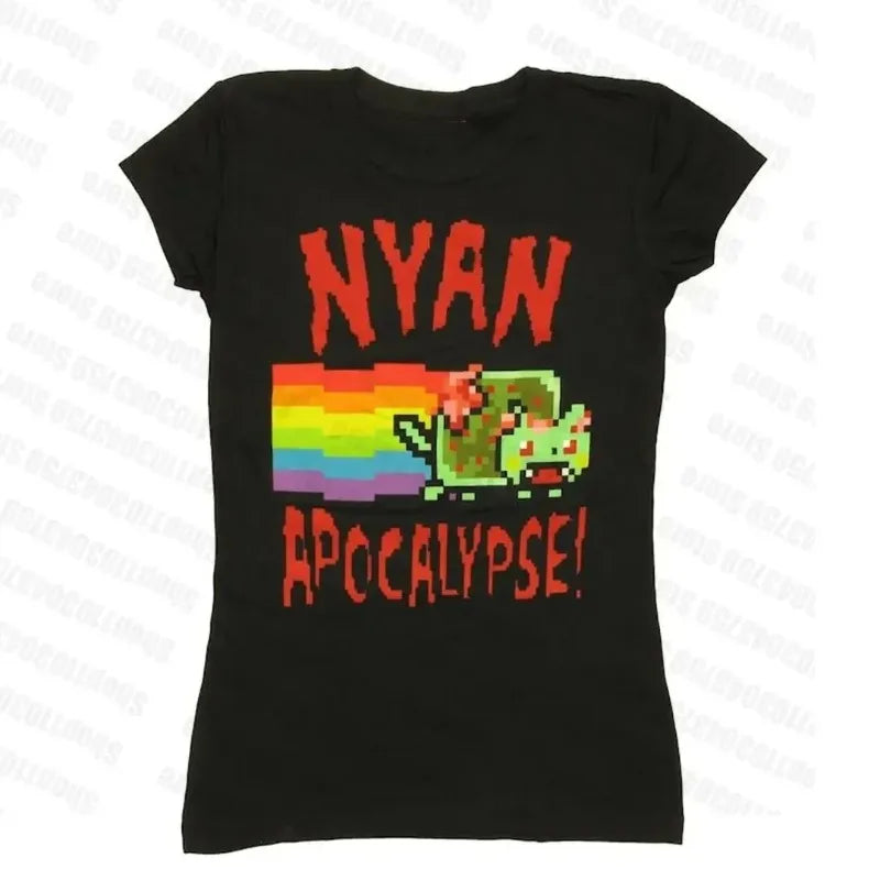 Letter & Star Print Y2K Baby Tee