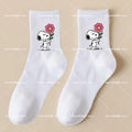 Snoopys Socks Cute Cartoon Anime Print Crew Socks Unisex All Season Breathable Soft Casual Sport Daily Wear Long Stockings Gift