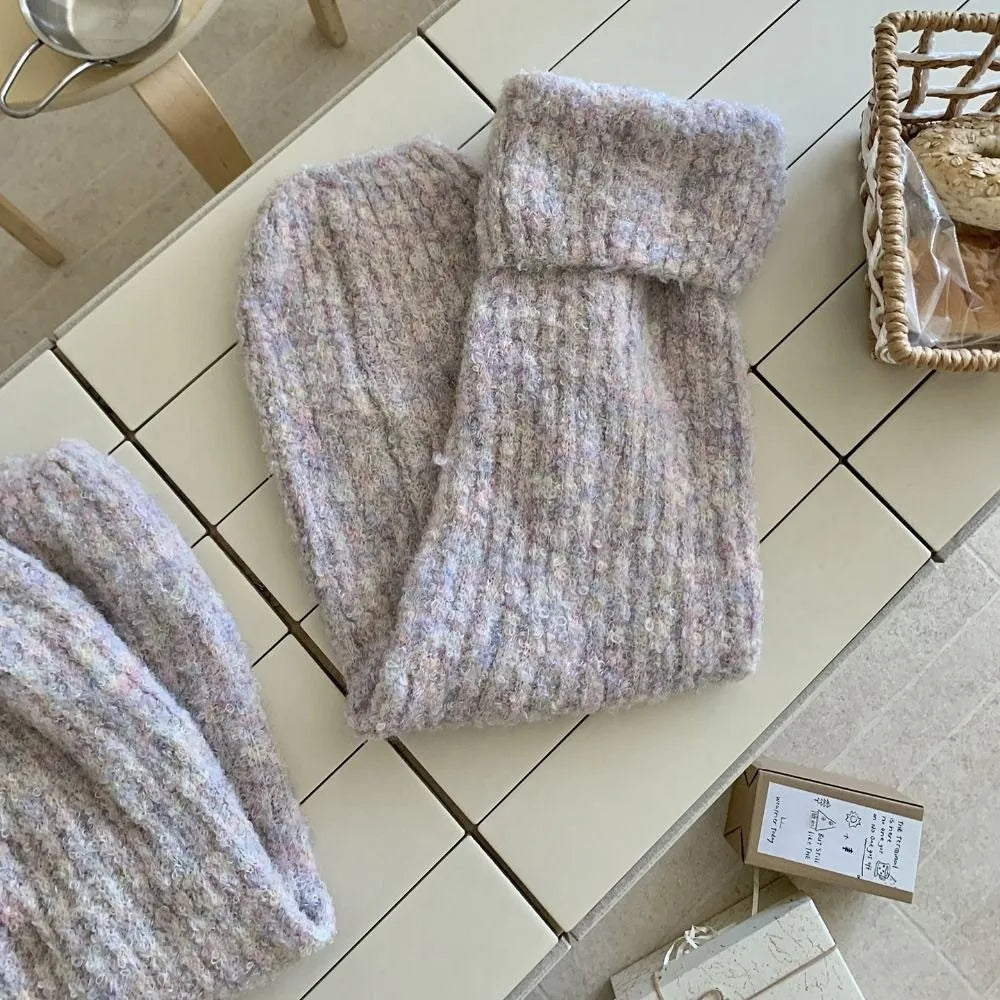 Thick Knit Winter Lolita Leg Warmers