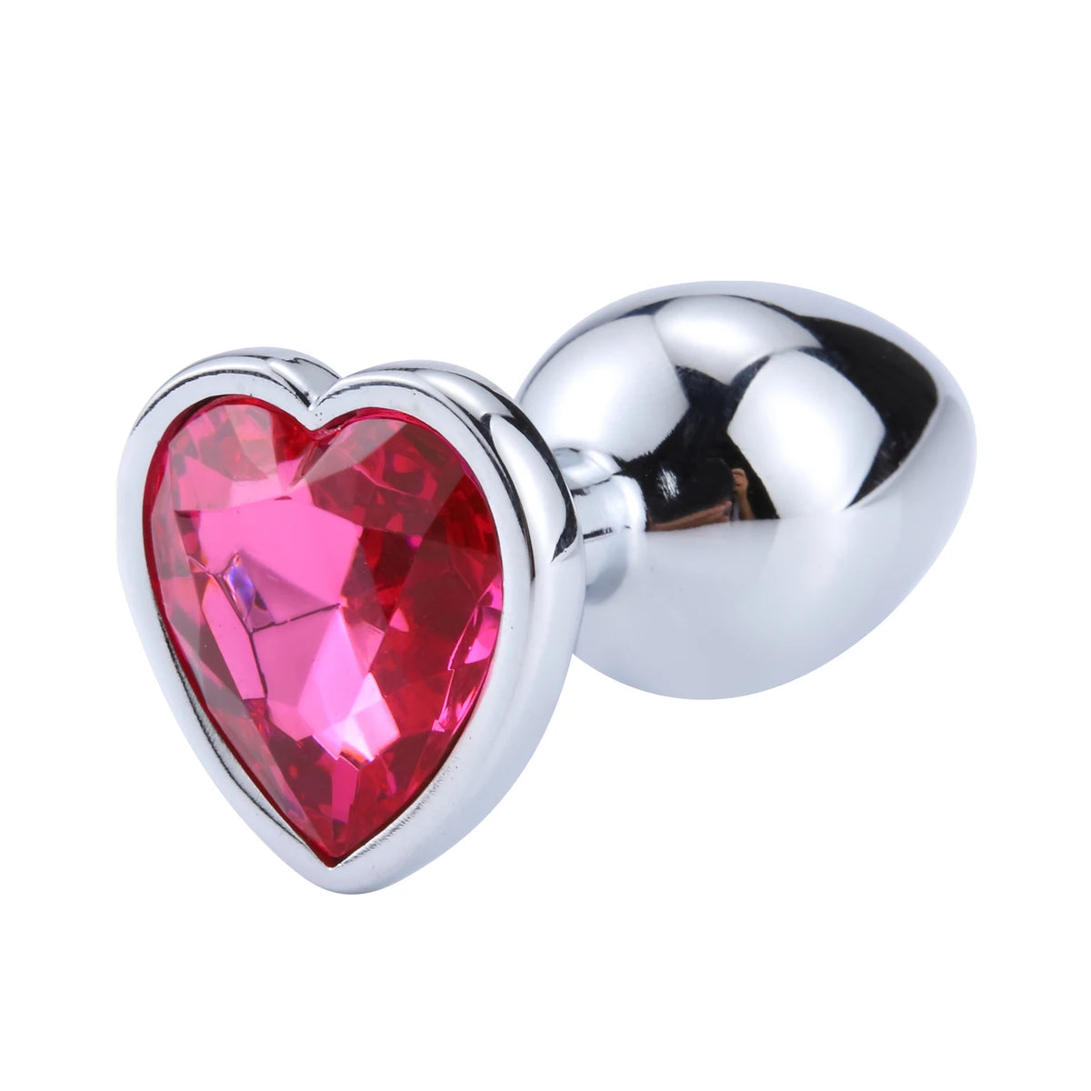 Heart-Base Crystal Metal Anal Plug