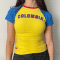 Brazil Embroidered Y2K Baby Tee