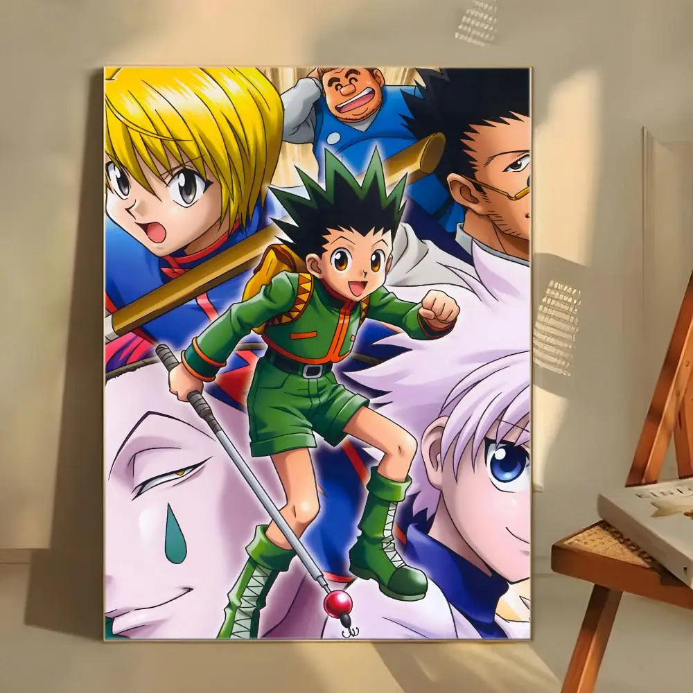 Animation H-Hunter x Hunter Poster  Self-adhesive Art Waterproof Paper Sticker Coffee House Bar Room Wall Decor