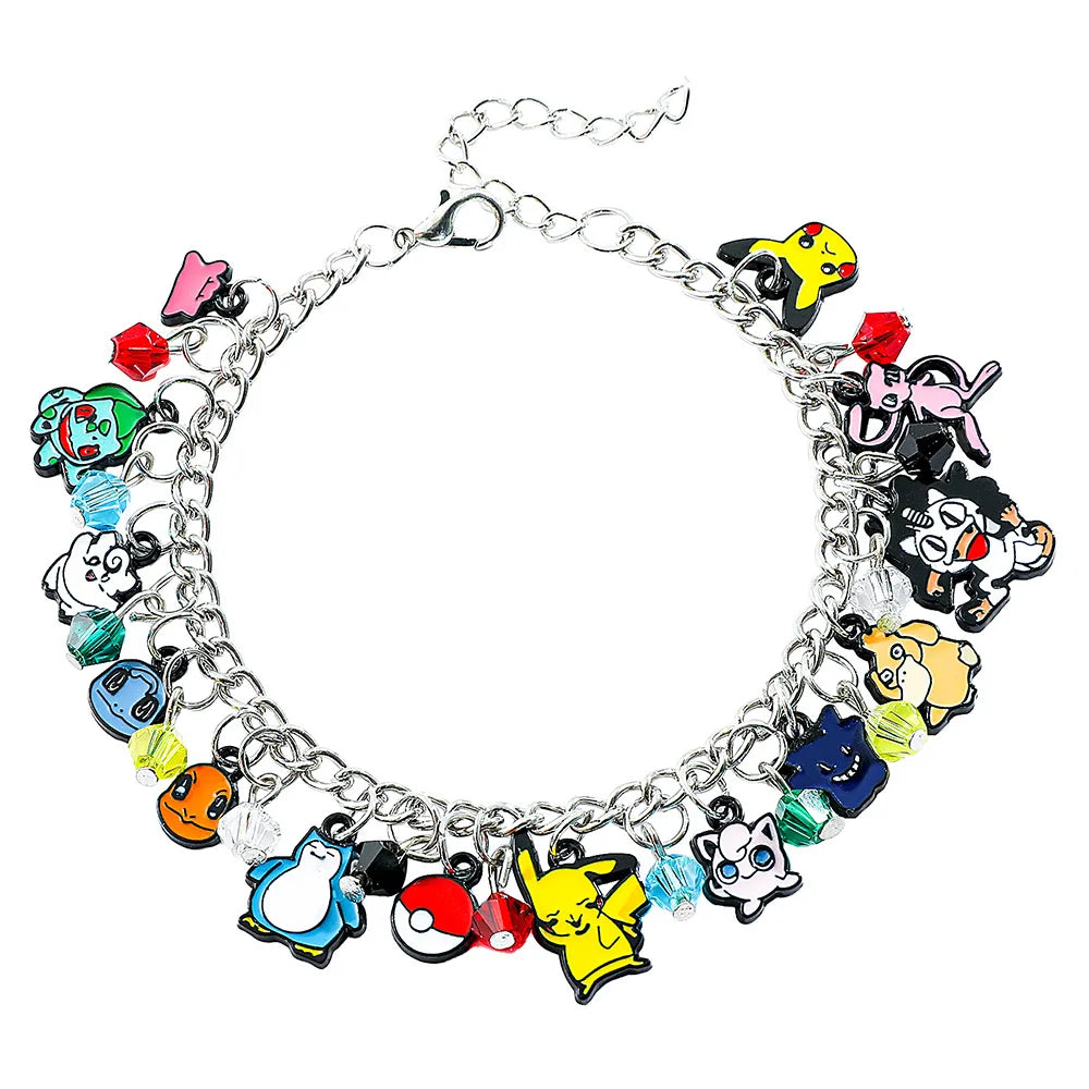 Pikachu, Squirtle & Mew Charm Bracelet