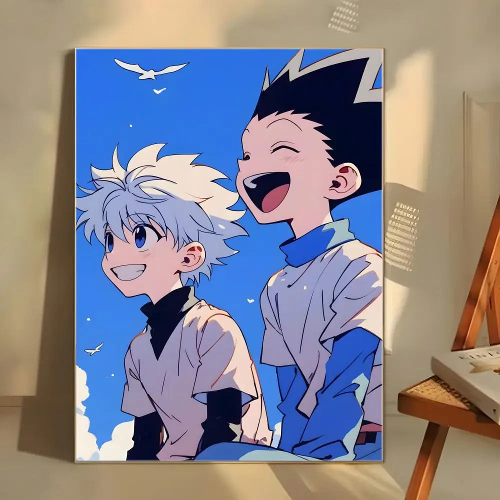 Animation H-Hunter x Hunter Poster  Self-adhesive Art Waterproof Paper Sticker Coffee House Bar Room Wall Decor