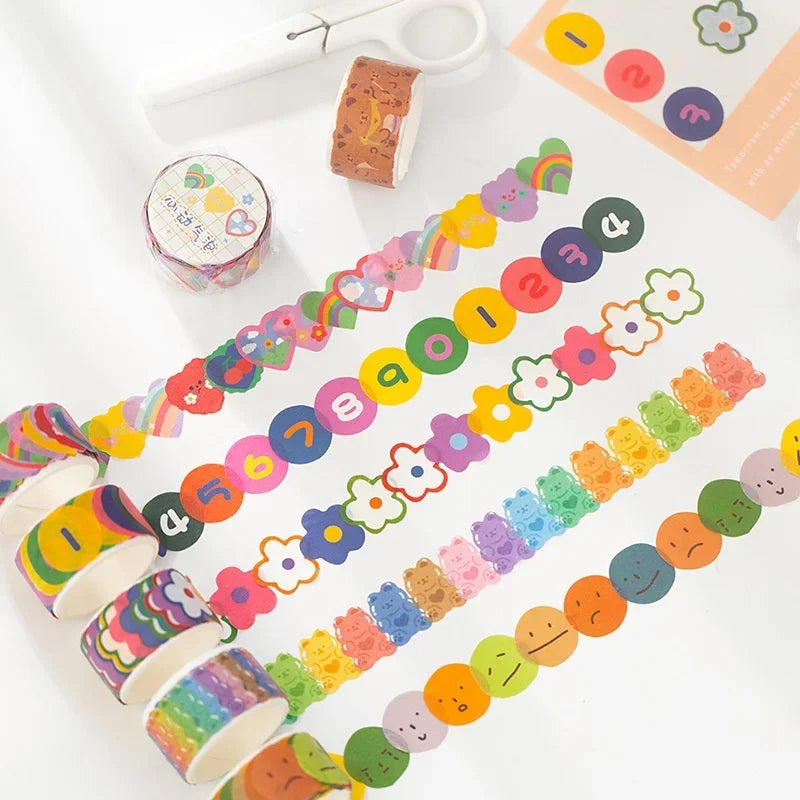 Cute Washi Tape Stickers for Journaling & Scrapbooking
