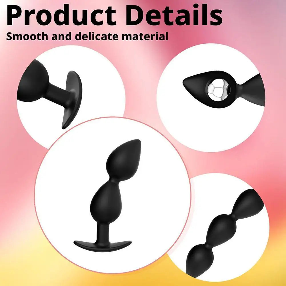 Wearable Anal Plug with Internal Steel Balls