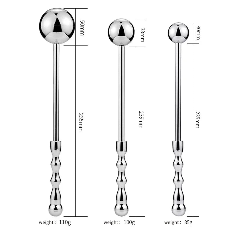 Stainless Steel Double-Ended Anal Massage Wand