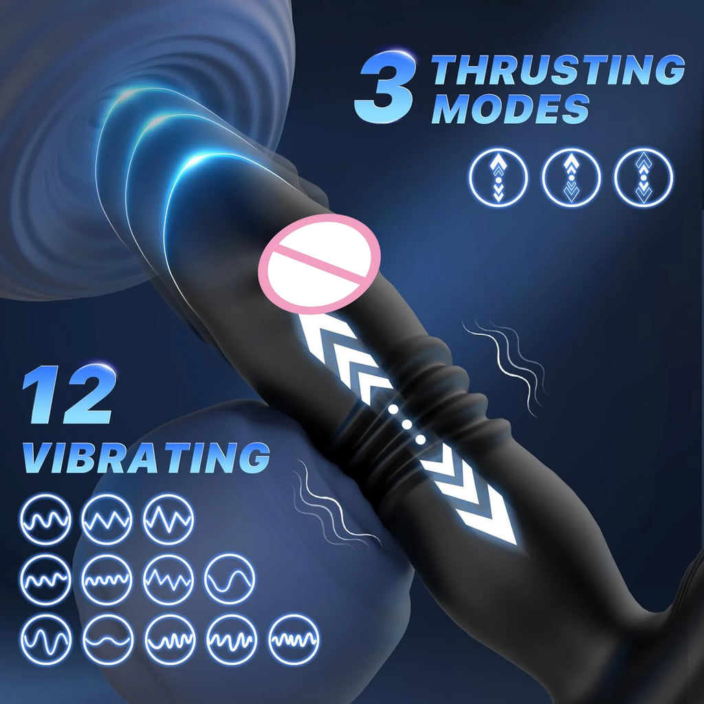 3-in-1 Telescopic Remote Vibrating Anal Plug