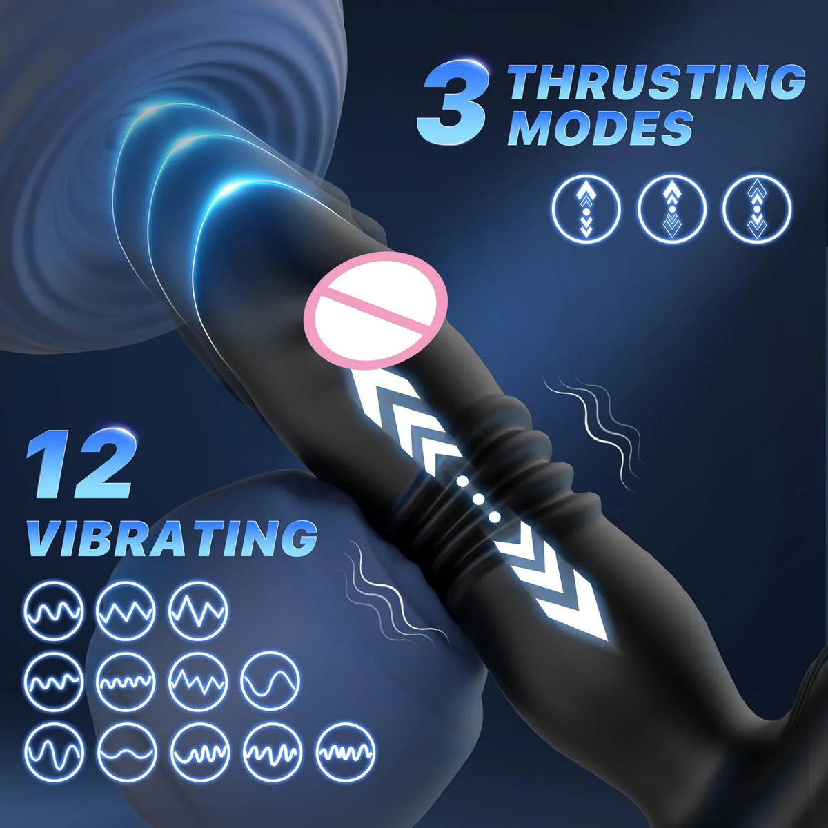 3-in-1 Telescopic Remote Vibrating Anal Plug