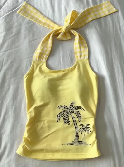 Vintage Y2K Slim Camisole Crop Top