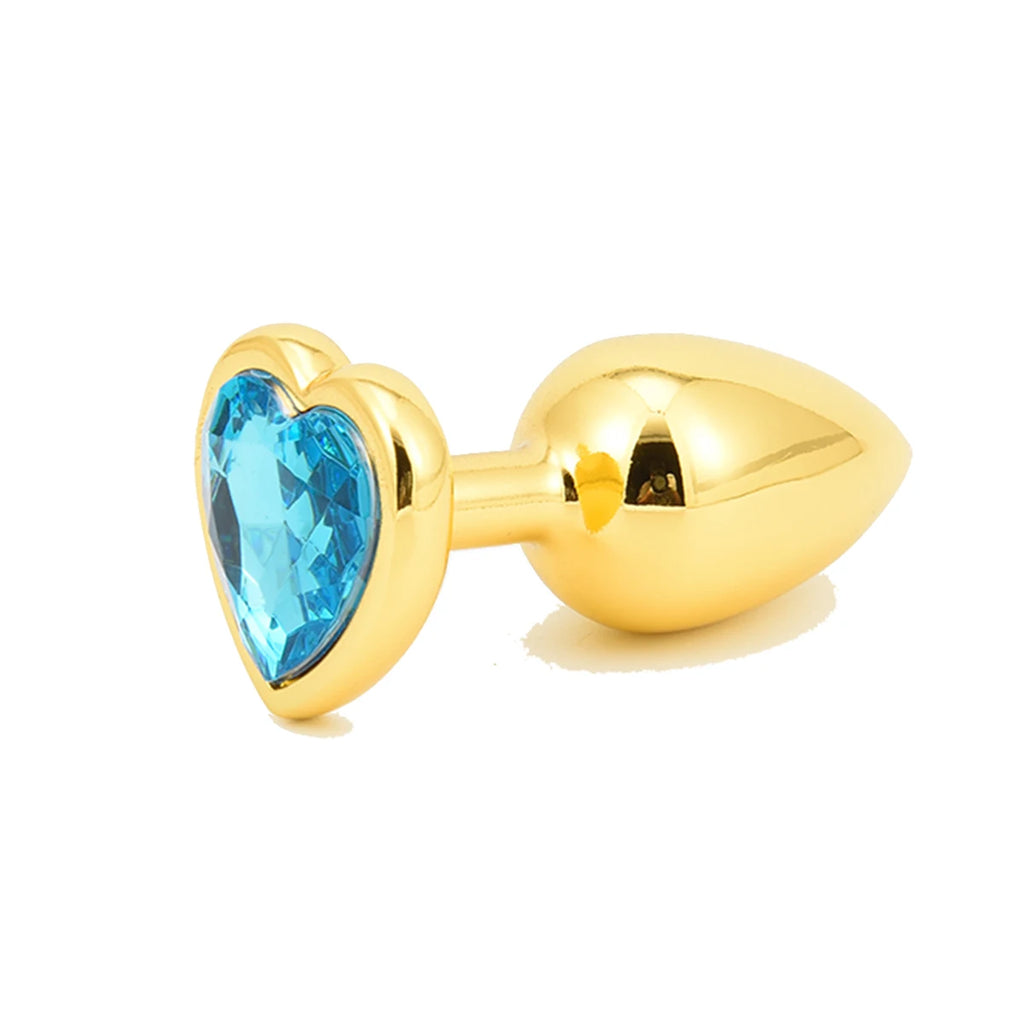 Golden Stainless Steel Crystal Anal Plug – 3 Sizes