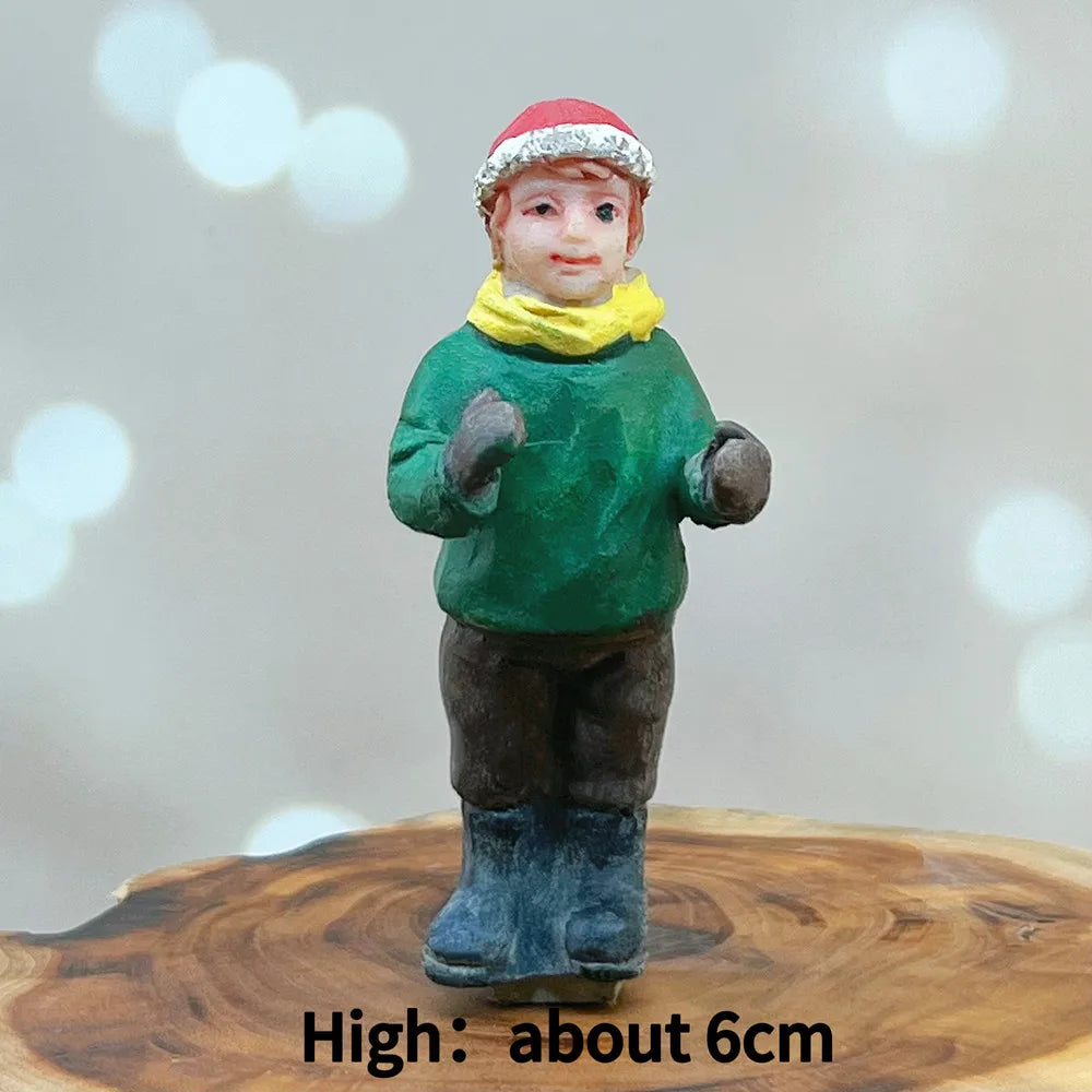 Miniature Resin Character Figurines, Multi-Style Tiny People Statues, Diorama Scene Layout Souvenir & Collectible