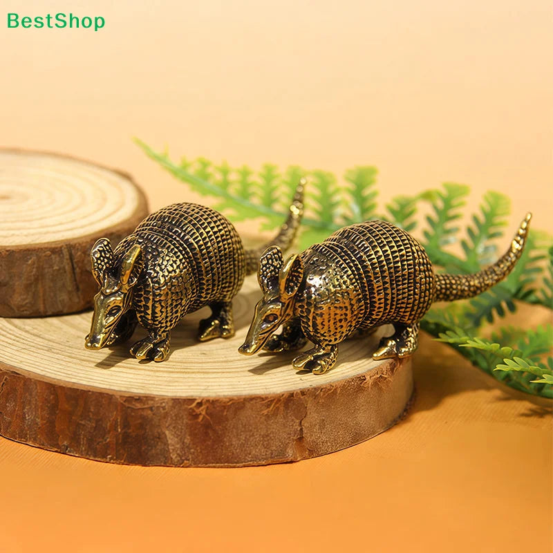 Brass Armadillo Mini Figurine – Vintage Style