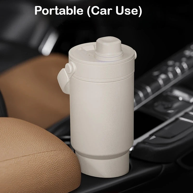 24 oz Stainless Steel Travel Tumbler with Straw & Handle