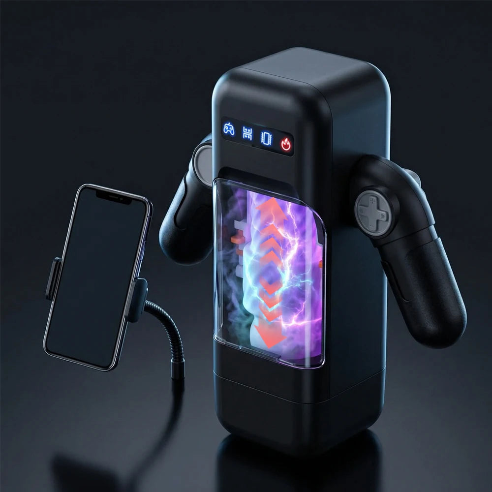 LCD Heated Thrusting Male Stroker