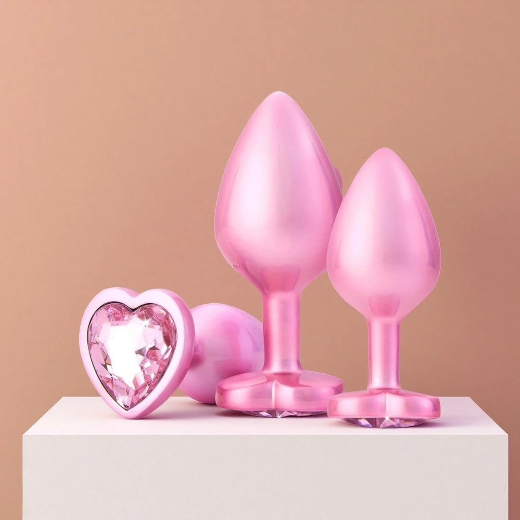 Jewelry-Base Metal Anal Plug Set – 3 Sizes