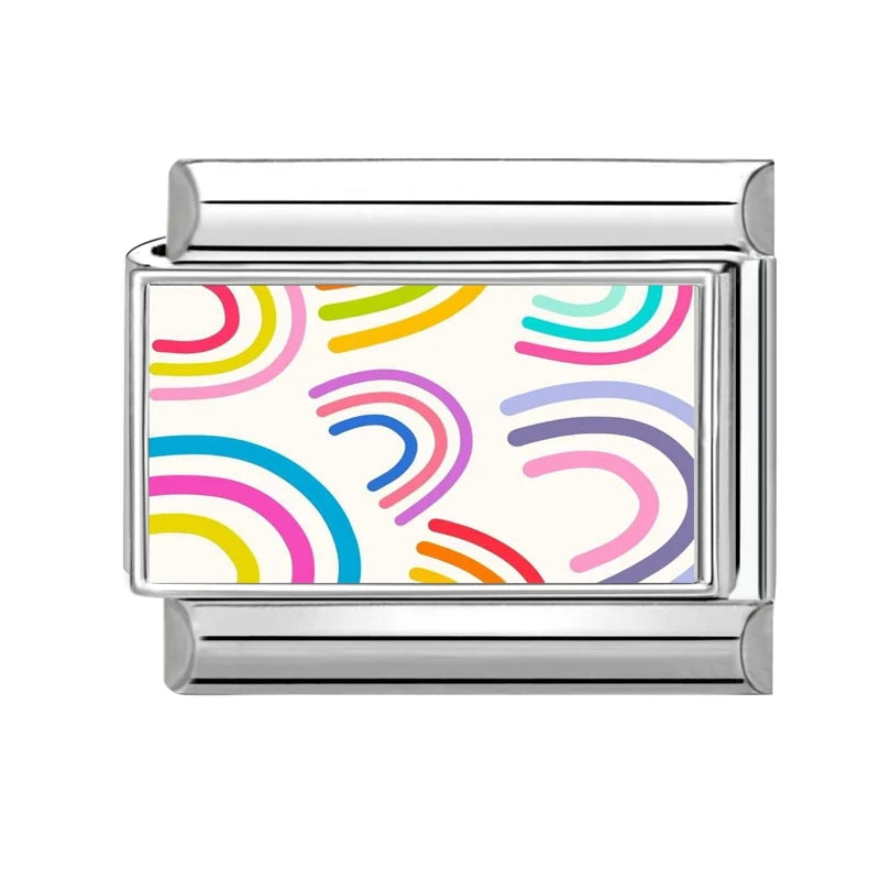 Cute Animal & Rainbow Italian Charm Links – 9mm