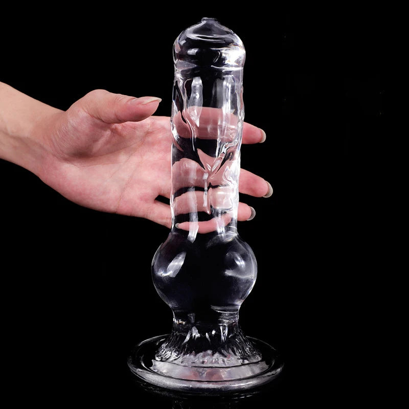 18-33cm Long Animal Dog Dildo TPE Clear Anal Plug Dog Penis Big Suction Cup Cock Vagina Masturbator Anal Sex Toys For Men Women