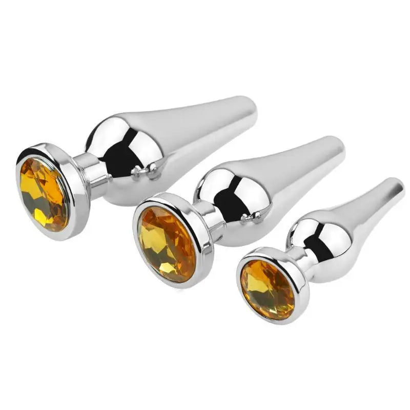 Jeweled Aluminum Alloy Anal Plug