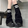 Heart-Buckle Knitted Y2K Leg Warmers