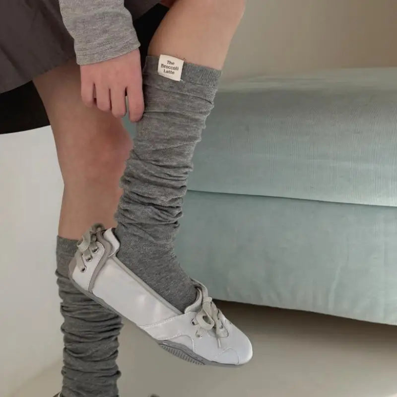Thigh High Socks Korean Women Stockings Solid Color Mesh Calf Japanese JK Knee High Stockings Fashion Accessories Gift Sexy Styl