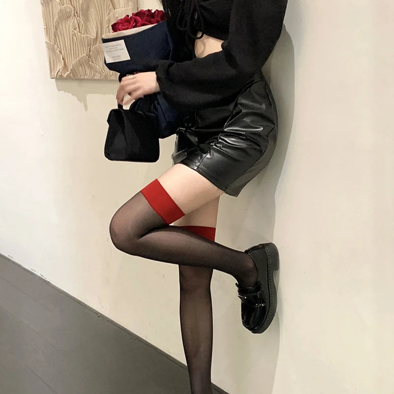1 Pairs Women Thigh High Stockings Anti-skid Anti Snag Stockings Silk Stocking Tights For Women Supplies