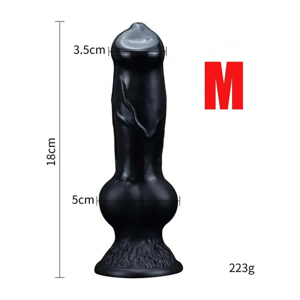 Silicone Animal-Style Dildo – Sizes M–XXL