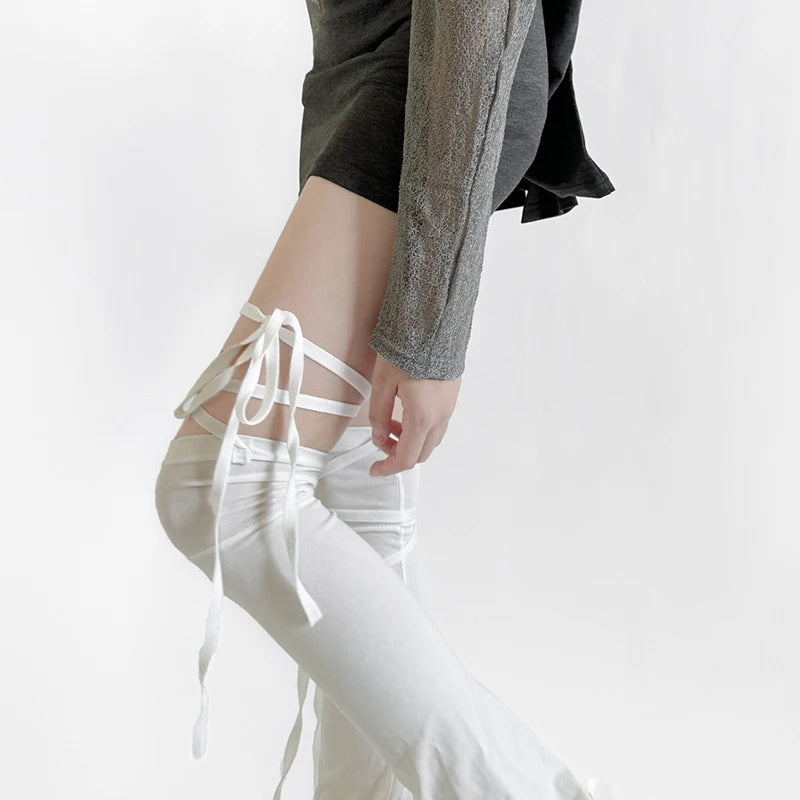Tie-Up Over-the-Knee Y2K Leg Warmers