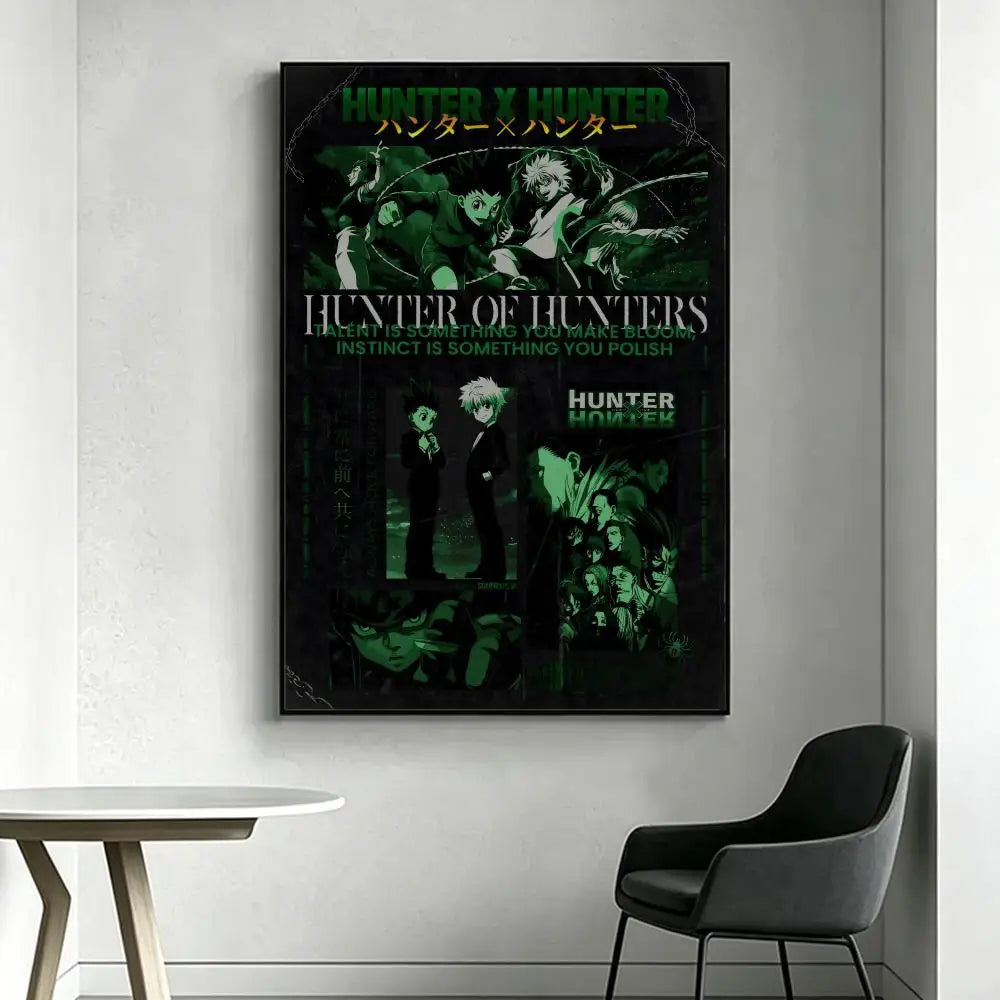 Anime H-Hunter x H-Hunter Poster HD art, waterproof, sticky wall, home decoration (living room, bedroom, bar), aesthetic