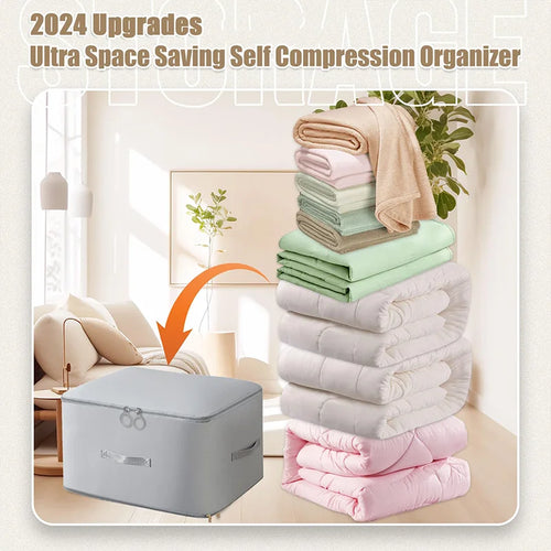 1 PC Ultra Space Saving Self Compression Organizer Upgrades Space Saver Vacuum Storage Bags for Comforter Clothing