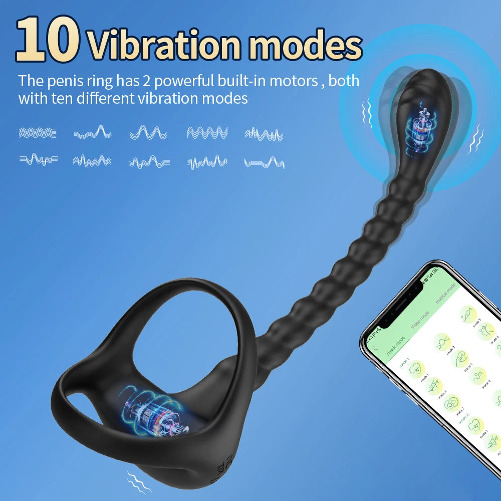 Remote-Control Prostate Massager with Ring