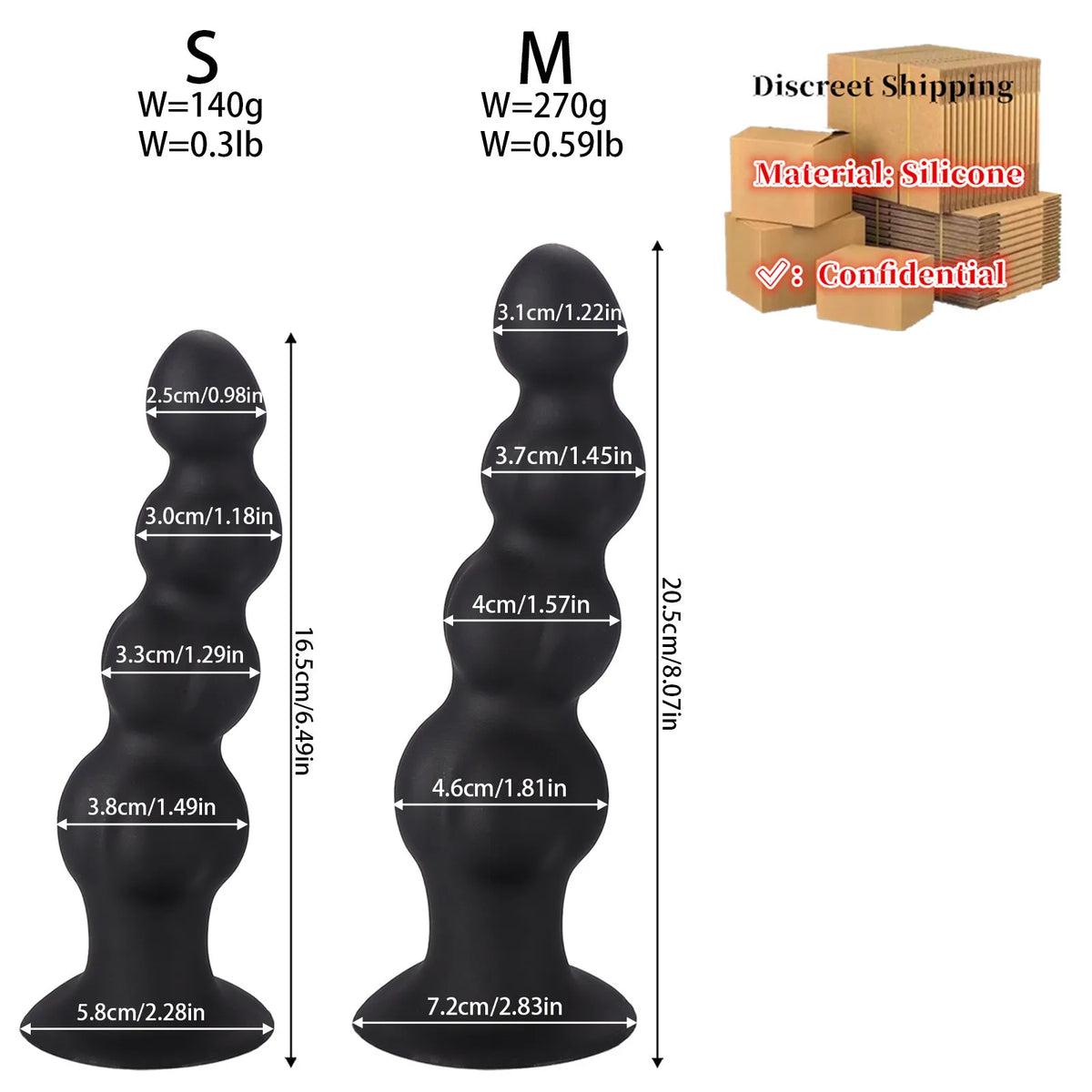 4-Ball Silicone Anal Bead & Plug