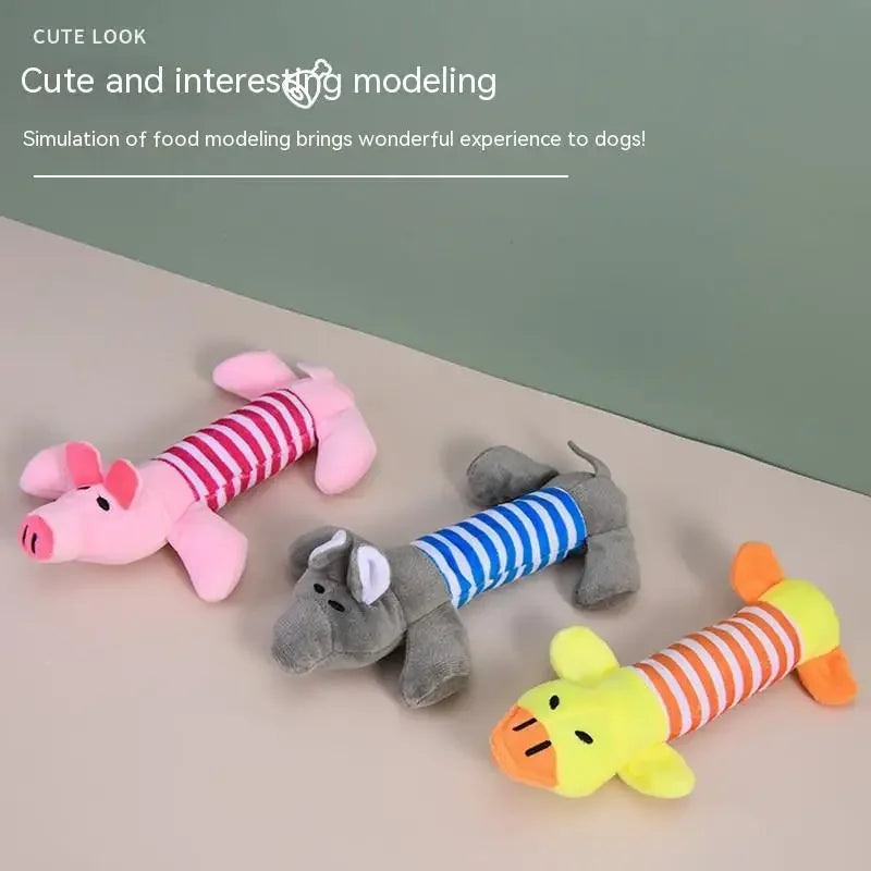 No-Stuffing Squeaky Duck Dog Toy