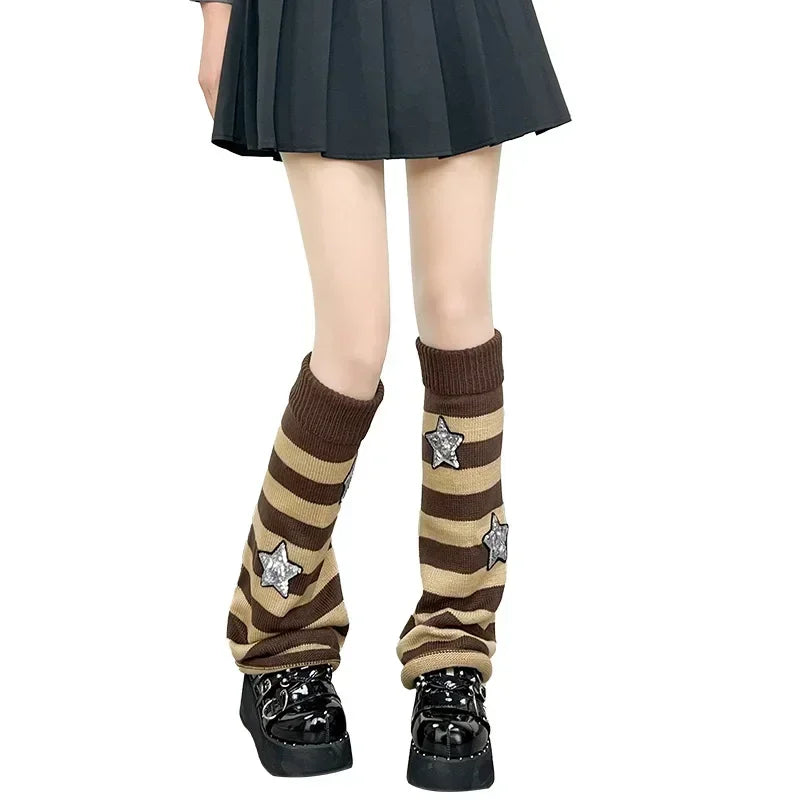 Star Stripe Gothic Lolita Leg Warmers