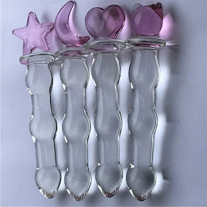 Crystal Glass Anal Bead & Plug