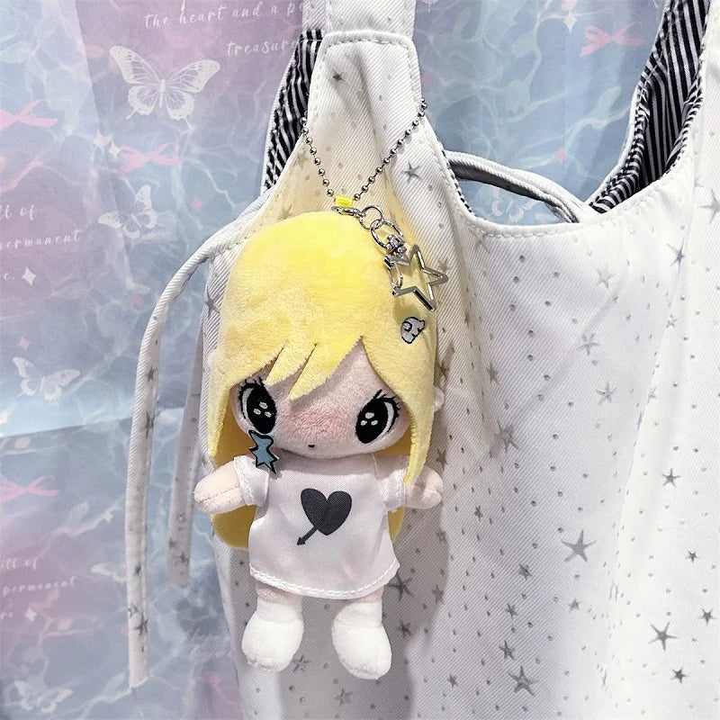 Kawaii Plush Anime-Style Doll Bag Charm Keychain