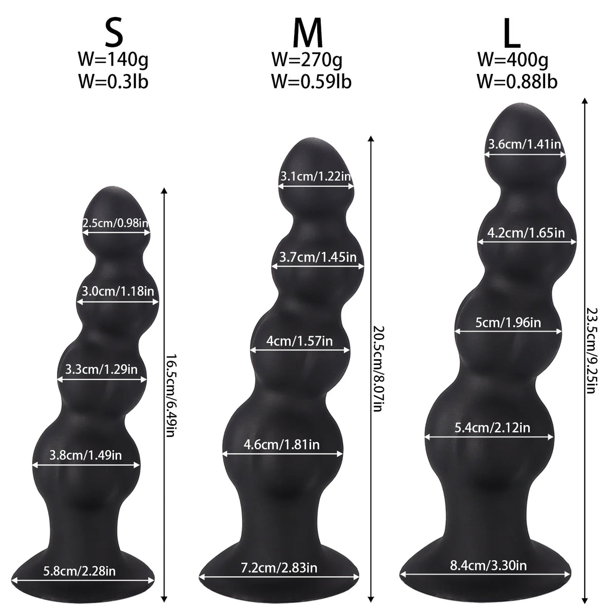 4-Ball Silicone Anal Bead & Plug