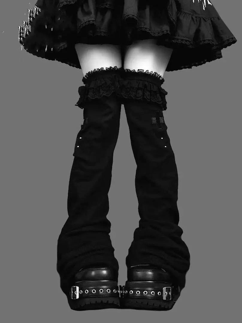 Lace Flared Gothic Lolita Leg Warmers