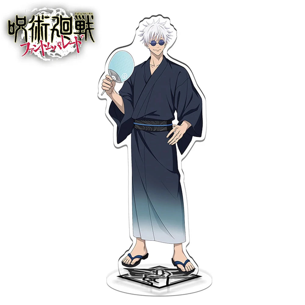 1PCS Anime Jujutsu Kaisen Yuji Itadori Satoru Gojo Stand Model Plate Desk Decor Standing Sign Game Fans Gift