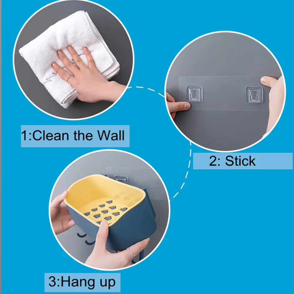 No-Drill Wall-Mounted Corner Shower Shelf