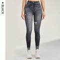 Yoga leggings Tight hip lift soft thick seamless knit fake denim stretch fitness pants Casual pencil pants imitation jeans