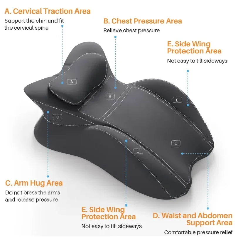 Multi-Position Memory Foam Wedge Pillow with Removable Cover