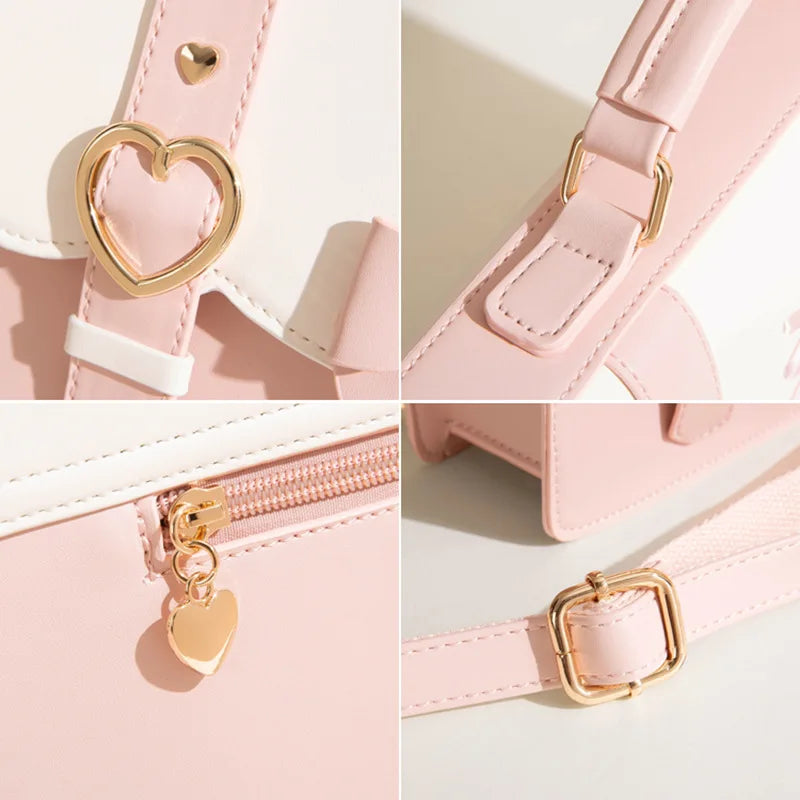 Bow Ribbon Square Crossbody Bag