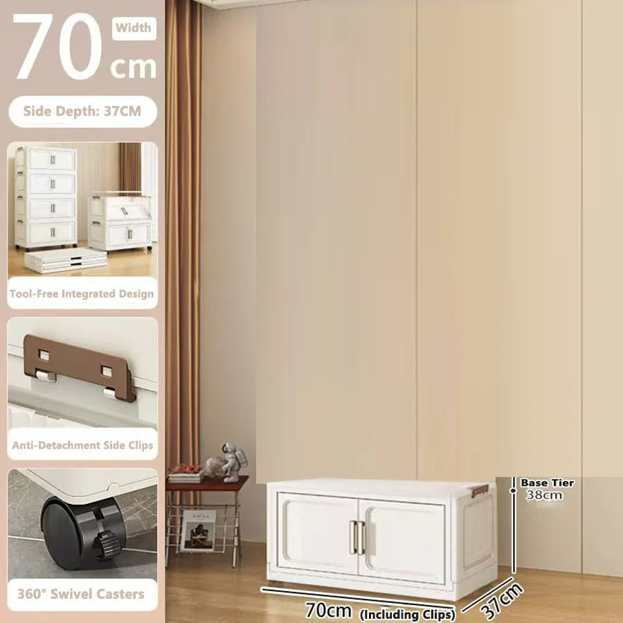 Foldable Multi-Drawer Storage Cabinet