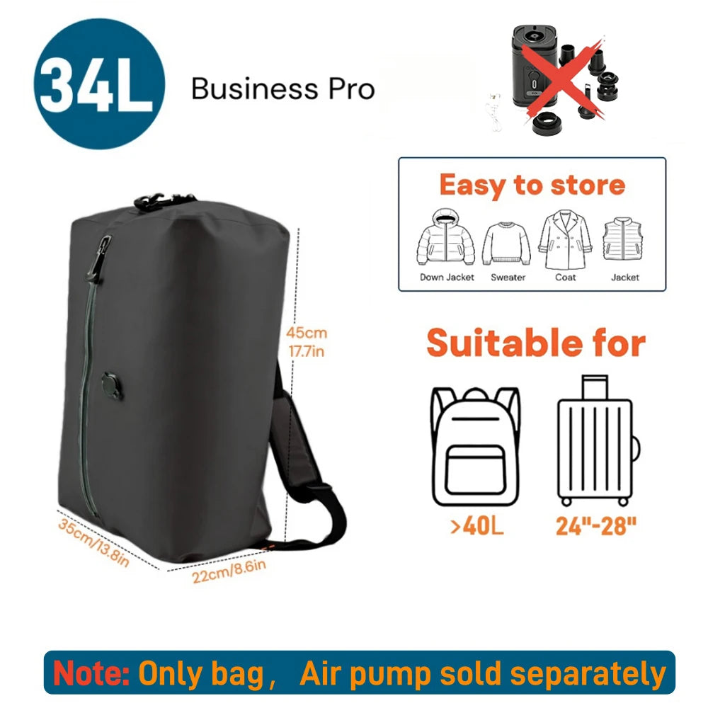 Vacuum Compression Travel Bags with USB Pump