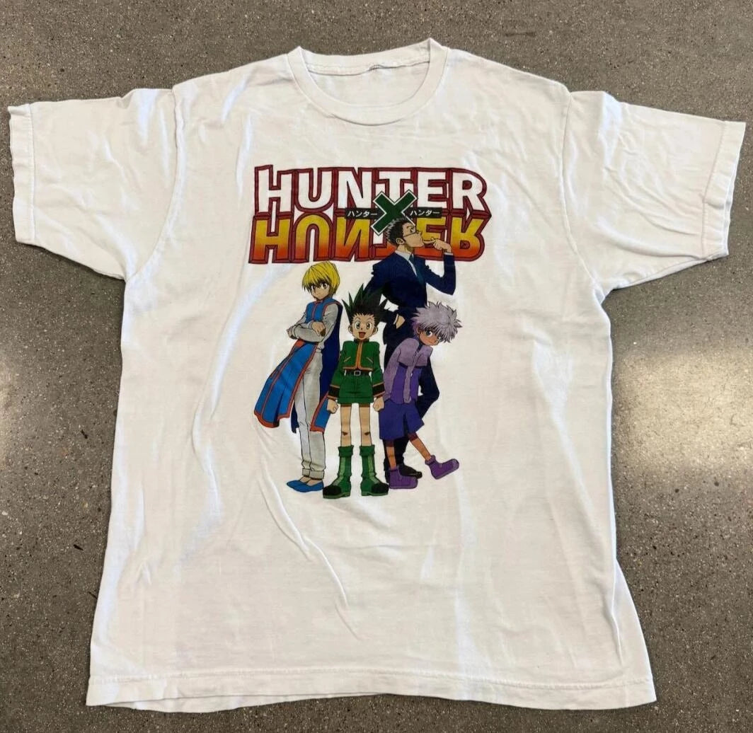 2026 New Anime Hunter X Hunter Printed Short Sleeve T-shirt Men's and Women's T-shirt Men's Top Sports T-shirt Harajuku Tee
