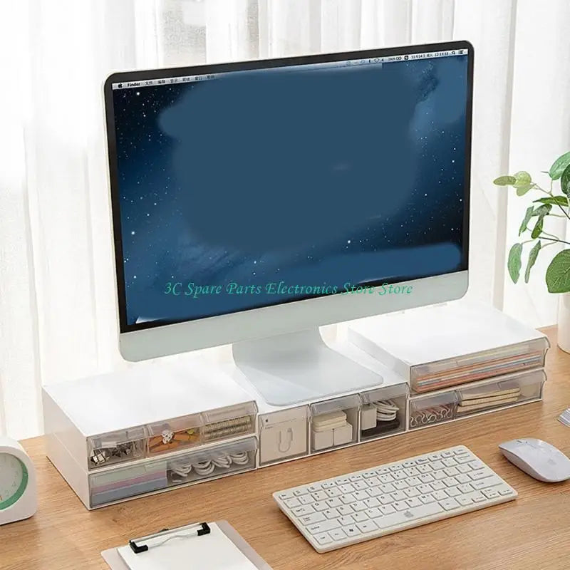 Transparent Multi-Drawer Desktop Storage Cabinet